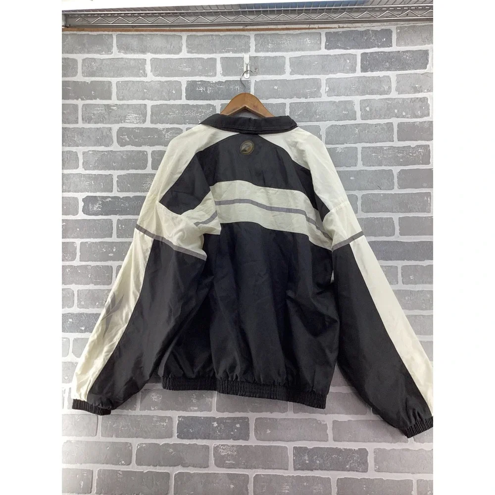 Vintage Reebok Allen Iverson I3 Windbreaker Jacket Black White Mens Large L